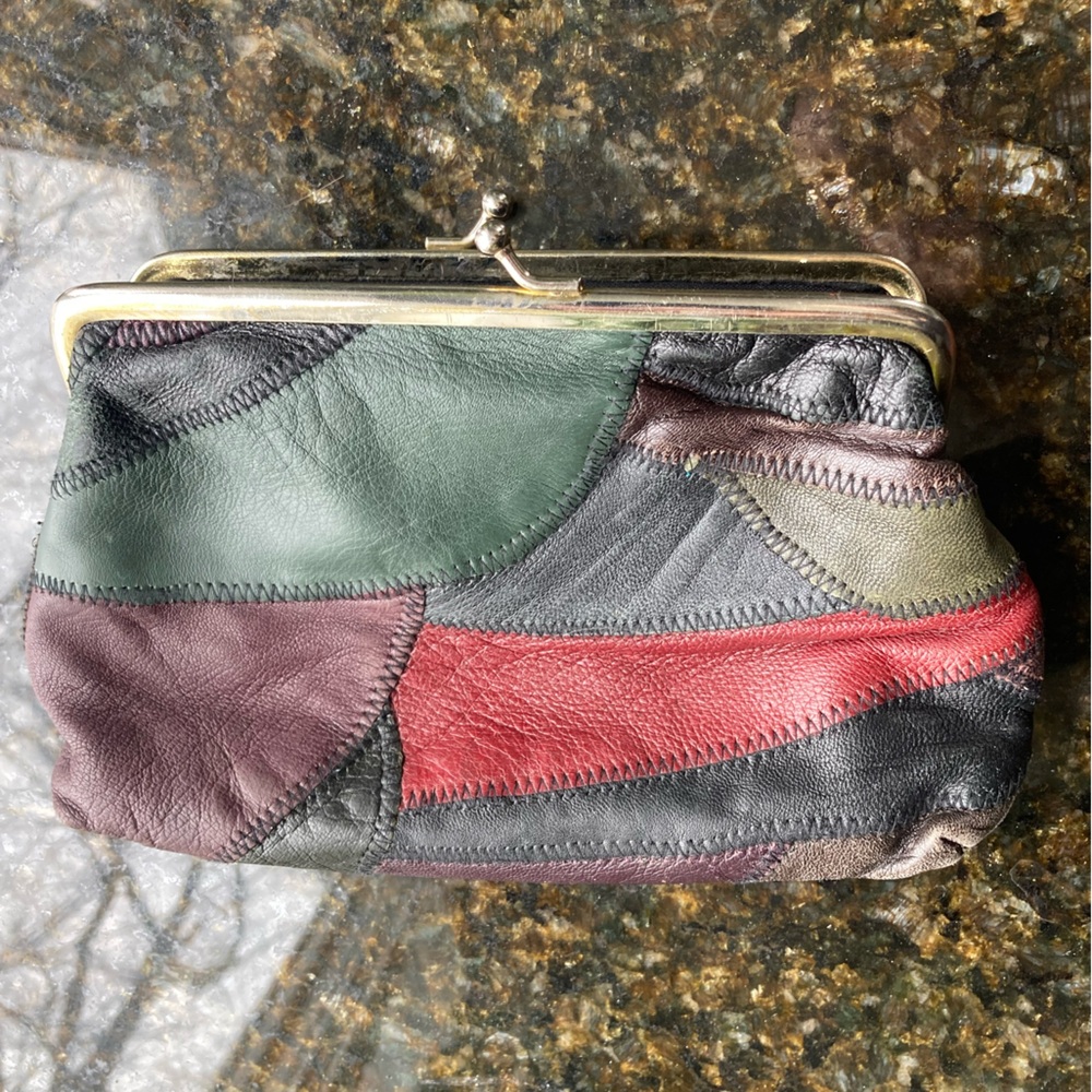Vintage Patchwork Leather Clutch - image 6